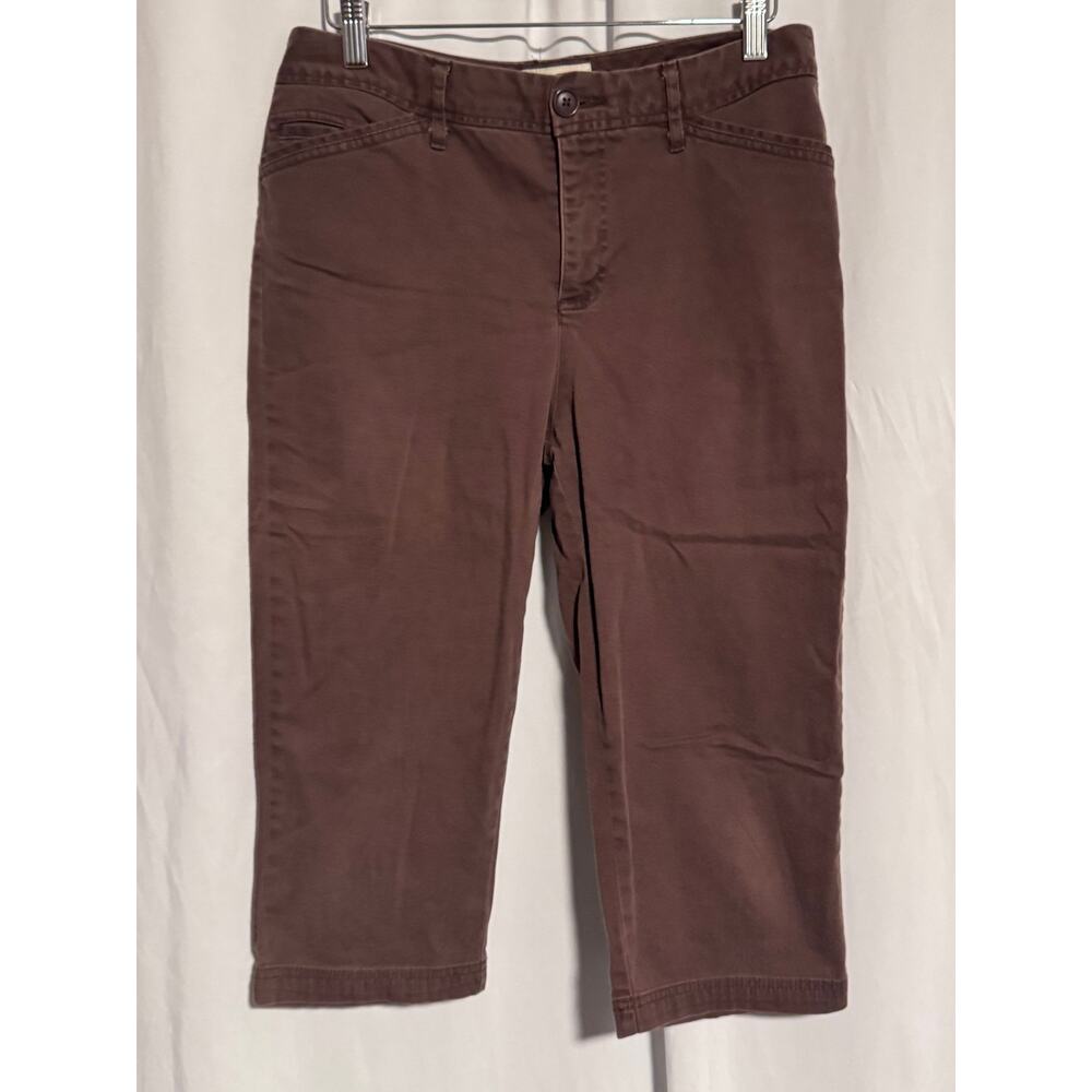 St. John’s Bay Secretly Slender Brown Capris Women’s Size 10